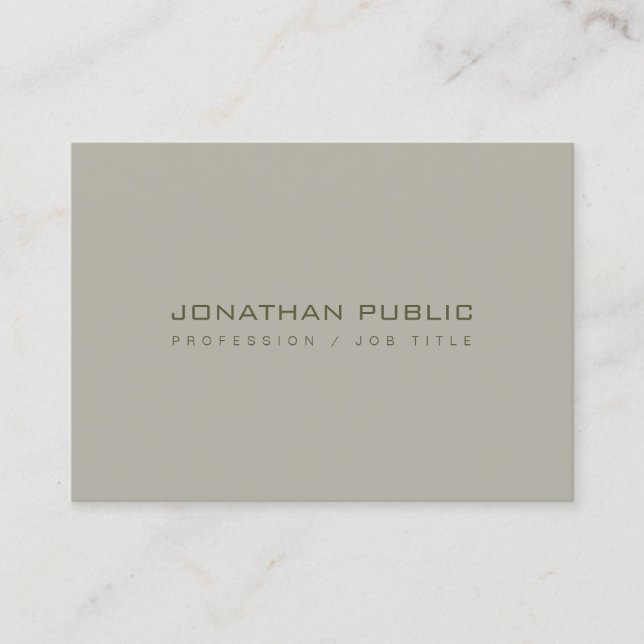 Creative Minimal Design Modern Professional Plain Business Card (Front)