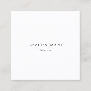 Creative Minimalist Design Gold Plain Luxury Square Business Card