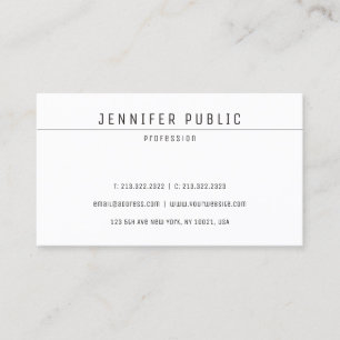 Creative Minimalist Design Plain Trendy Modern Business Card