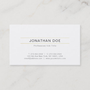 Creative Minimalist Design Trendy Plain Modern Business Card