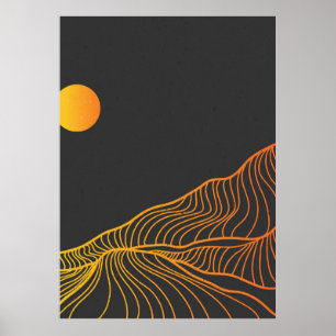 Creative minimalist line art poster