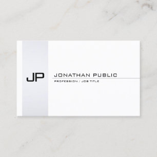 Creative Minimalist Monogram Modern Simple Plain Business Card