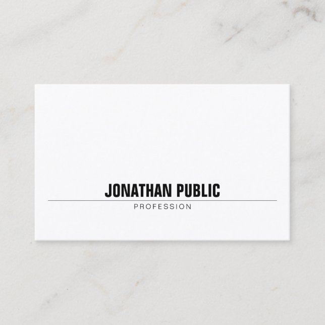 Creative Minimalist Professional Modern Simple Business Card (Front)