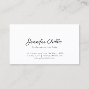 Creative Minimalistic Design Modern Plain Trendy Business Card