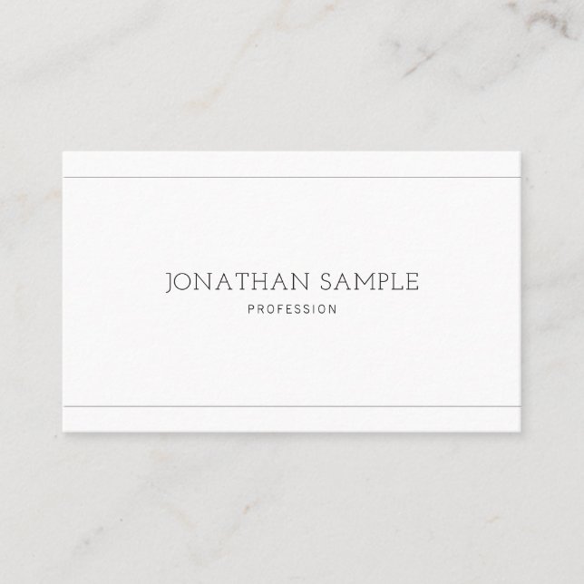 Creative Minimalistic Design Professional Modern Business Card (Front)