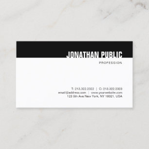Creative Minimalistic Modern Black White Template Business Card