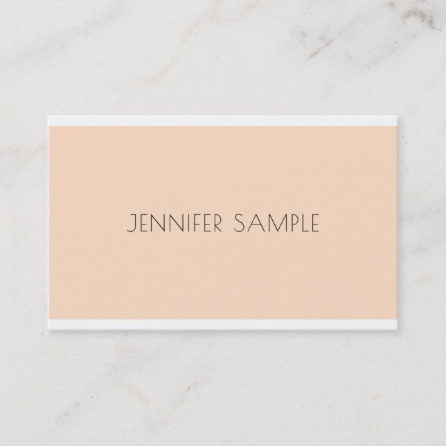 Creative Minimalistic Modern Design Luxury Trendy Business Card (Front)
