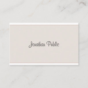 Creative Minimalistic Modern Elegant Simple Plain Business Card