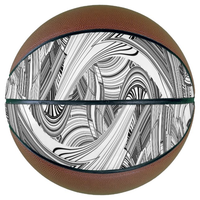 Creative Modern Art Black and White  Basketball (Front)
