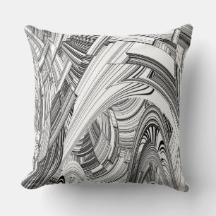 Creative Modern Art Black and White Cushion