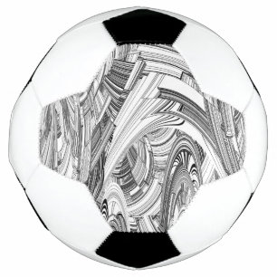 Creative Modern Art Black and White Soccer Ball