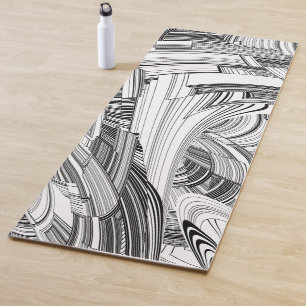 Creative Modern Art Black and White Yoga Mat