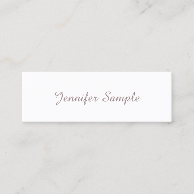 Creative Modern Design Minimalist Plain Trendy Mini Business Card (Front)