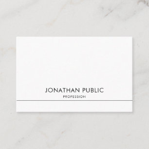 Creative Modern Design Trendy Smooth Plain Chic Business Card