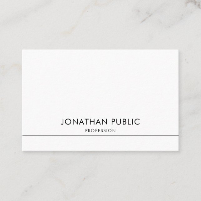Creative Modern Design Trendy Smooth Plain Chic Business Card (Front)