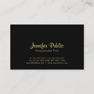 Creative Modern Elegant Black Professional Business Card