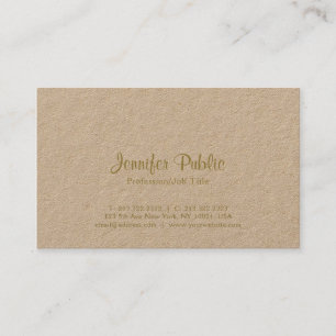 Creative Modern Elegant Colour Premium Kraft Business Card