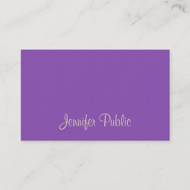 Creative Modern Elegant Colour Premium Thick Business Card (Front)