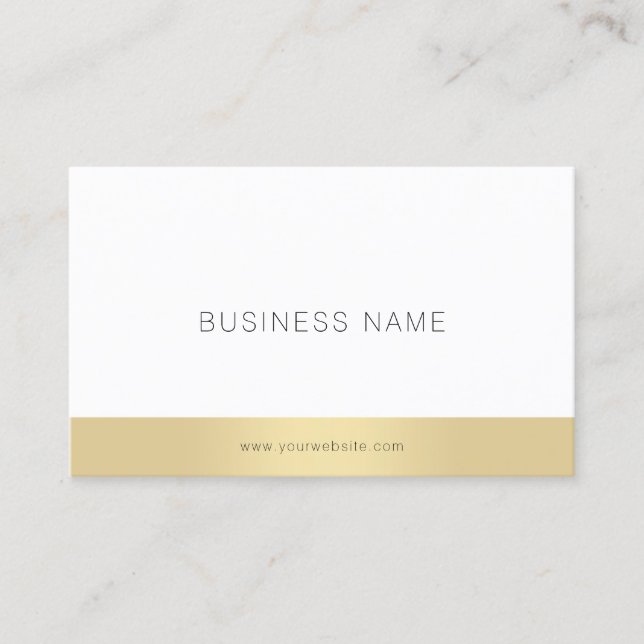 Creative Modern Elegant Gold Simple Design Trendy Business Card (Front)