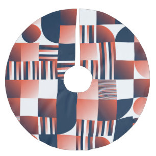 Creative Modern Geometrical Seamless Pattern Brushed Polyester Tree Skirt