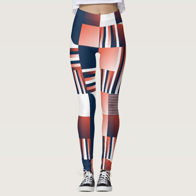 Creative Modern Geometrical Seamless Pattern Leggings (Front)