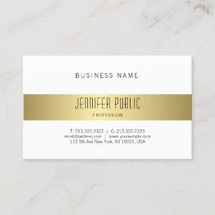 Creative Modern Gold Look Design Simple Plain Business Card