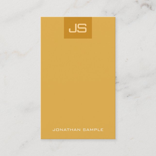 Creative Modern Monogram Vertical Elegant Template Business Card (Front)