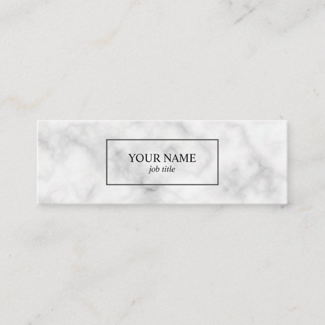 Creative Modern Pink Marble Mini Business Cards (Front)