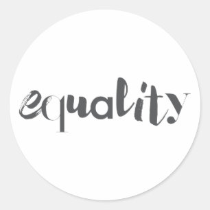 Creative, modern, playful, cool design of Equality Classic Round Sticker