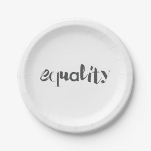 Creative, modern, playful, cool design of Equality Paper Plate