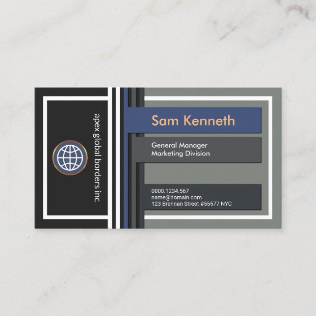Creative Modern Signboard Placards Marketing Business Card (Front)