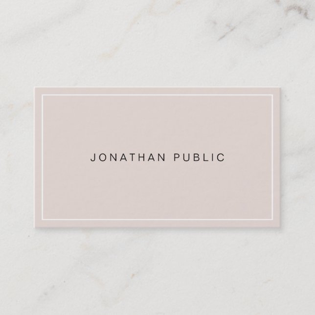 Creative Modern Simple Design Professional Top Business Card (Front)