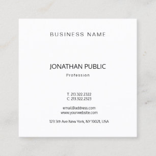 Creative Modern Template Professional Trendy Luxe Square Business Card