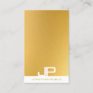 Creative Monogram Elegant Gold Template Modern Business Card