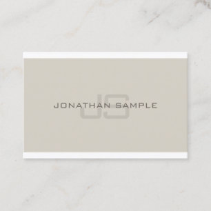 Creative Monogram Sleek Professional Plain Luxury Business Card