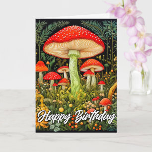 Creative Mushroom Forest Illustration Card