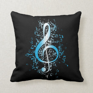 Creative Music Notes Clef Music Lover Cushion