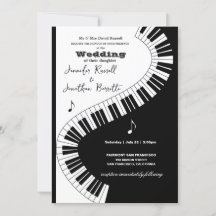 Creative Musicians Piano Keys Wedding
