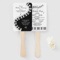 Creative Musicians Piano Keys Wedding Program