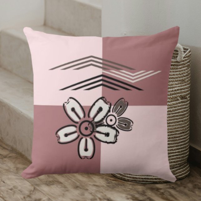 Creative Natural Pink Cherry Blossom Throw Pillow (Creator Uploaded)