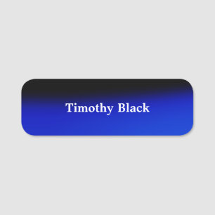 Creative Night Blue Elegant Plain Modern Style Name Tag