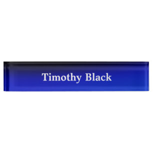 Creative Night Blue Elegant Plain Modern Style Nameplate