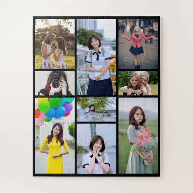 Creative Nine Image Keepsake Photo Puzzle (Vertical)