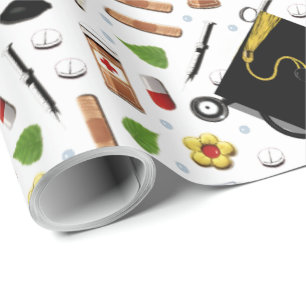 Creative Nurse Graduation Gift Wrapping Paper