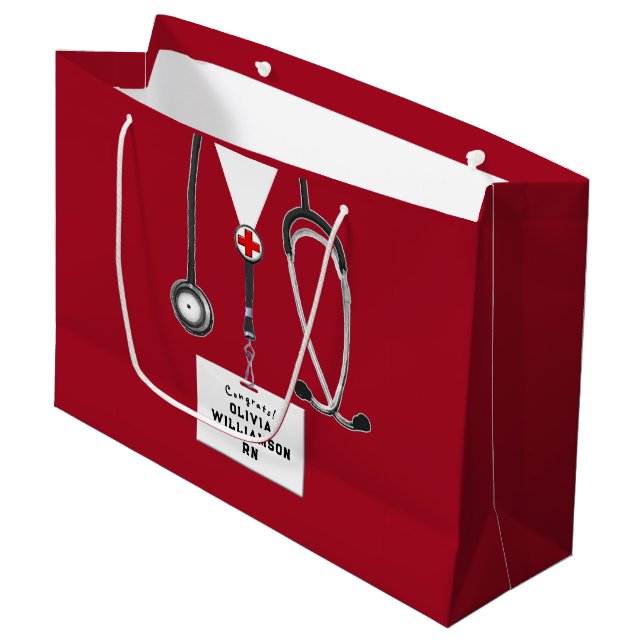 Creative Nurse Graduation Large Gift Bag (Front Angled)