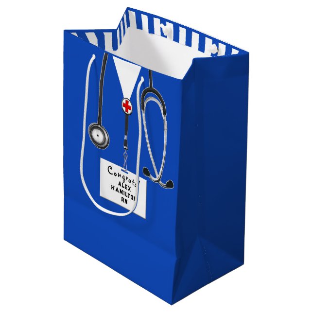Creative Nurse Graduation Medium Gift Bag (Front Angled)