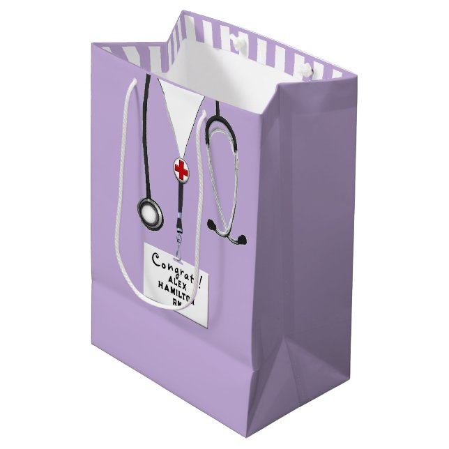 Creative Nurse Graduation Medium Gift Bag (Front Angled)
