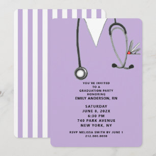 Creative Nurse Graduation Party Invitation