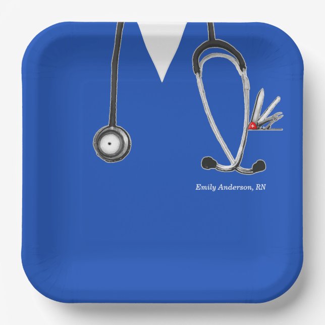 Creative Nurse Party Paper Plate (Front)