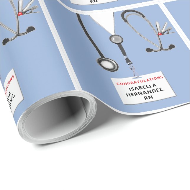Creative Nursing School Grad Wrapping Paper (Roll Corner)
